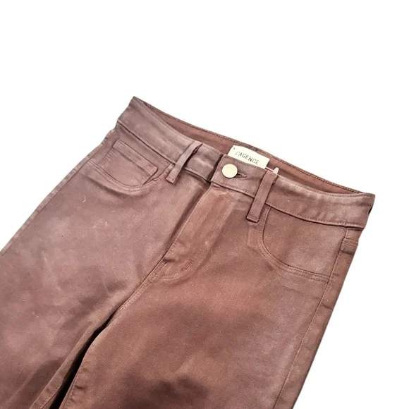 L’Agence Brown Coated Margot Jeans Size 26 - Picture 6 of 12